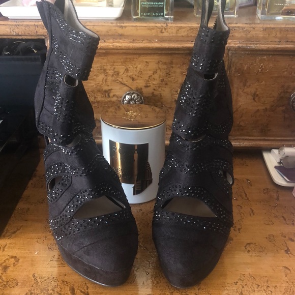 bebe Shoes - Bebe rhinestone booties! Size 7